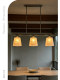 Creative Shell Dining Pendant Light, French Mid-Century Style, High-End Sand Nickel Color Pendant Light, Designer Style Cream-Style Dining Room Lighting