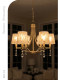 Dige French Retro Creative Shell Chandelier Bedroom Living Room Dining Room Crystal Lamp American Retro Light Luxury Lighting Fixtures