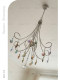 French-Style Vintage Colored Crystal Chandelier, High-End Sand Nickel Color Dining Room Chandelier, Mid-Century Style Bedroom Chandelier, Decorative Lighting Fixtures
