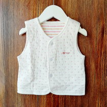 Happy Lolo Autumn Winter Baby Warm Waistcoat Baby Small Waistcoat Toddler Pure Cotton Full Cotton Air Layer Clip Cotton Vest