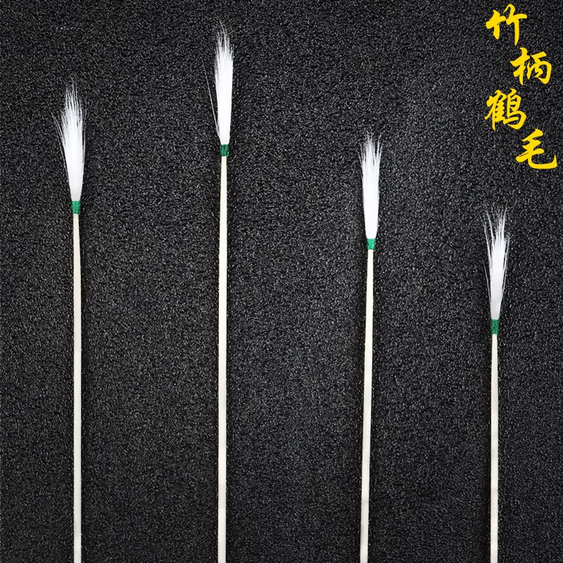 Bamboo Handle Crane Fur Stick Extraction Ear Tool Suit Home Hollowing Out of the ear Spoon Sound Fork Sweep and Scratching Turning the ear Mao Mao 50