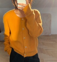 Zhou Mu Mu Sheep Cashmere Knit Womens Spring New Korean Loose Cardigan Jacket Lazy Joker Wear Sweater