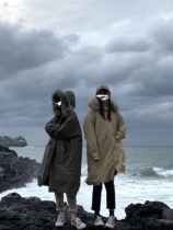 Heavy recommended raccoon real fur collar hooded Parker down jacket women winter 90 white duck down thick tooling jacket