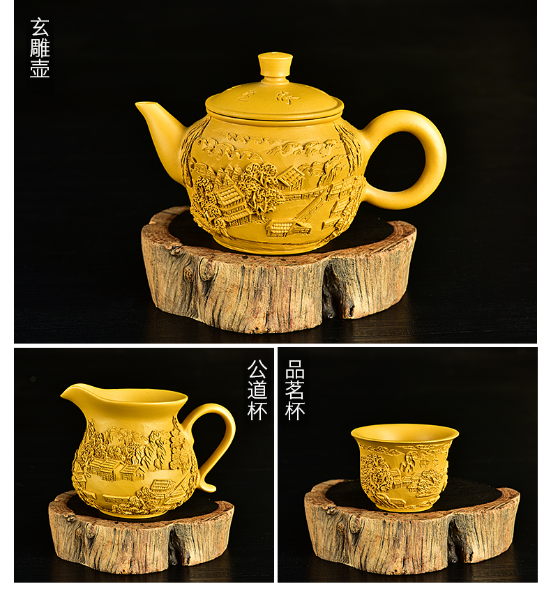 The beginning day, real wood, kung fu tea set four unity glass automatic pumping spend pear ebony tea tray tea stove