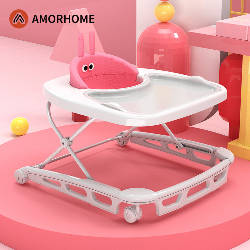 Amorhome baby walker anti-rollover anti-o-leg multi-function trolley baby learn to drive start car