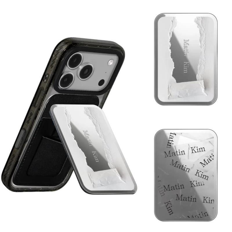 Matin Kim Denim Simple English Magnetic Stand Ring Card Holder Portable Foldable Universal for Apple Huaqiangbei