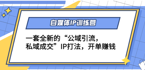 图片[1]-自媒体IP训练课程，一套全新的“公域引流，私域成交”IP教程-暗冰资源网