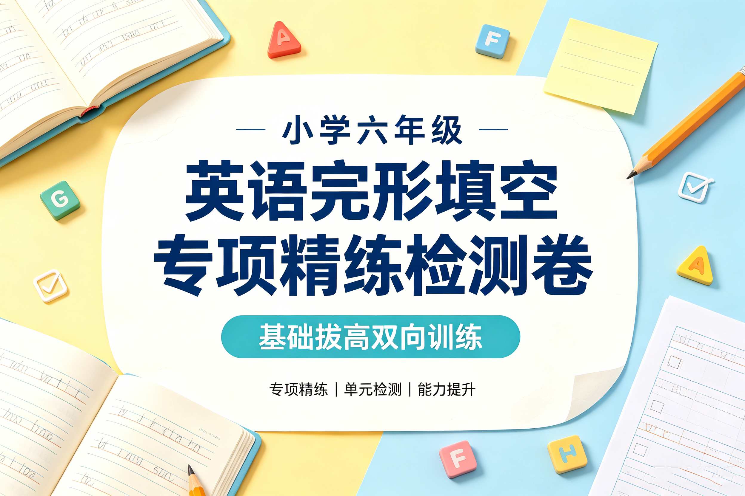 K85933小学六年级英语完形填空专项精练检测卷（基础拔高双向训练）-简创库网