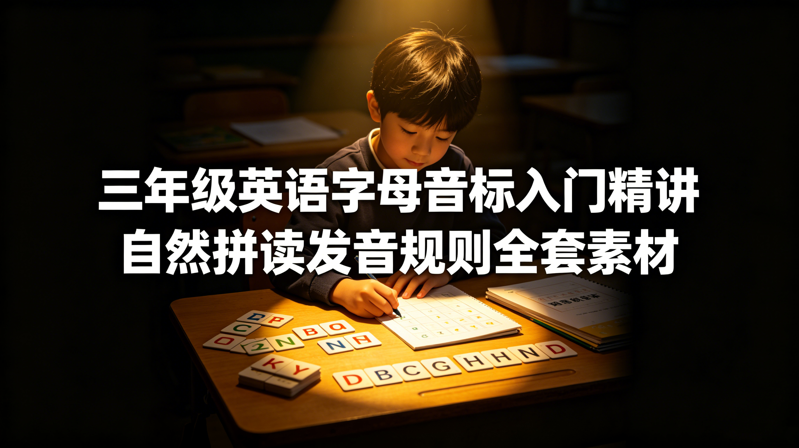 H9886三年级英语字母音标入门精讲 自然拼读发音规则全套素材-简创库网