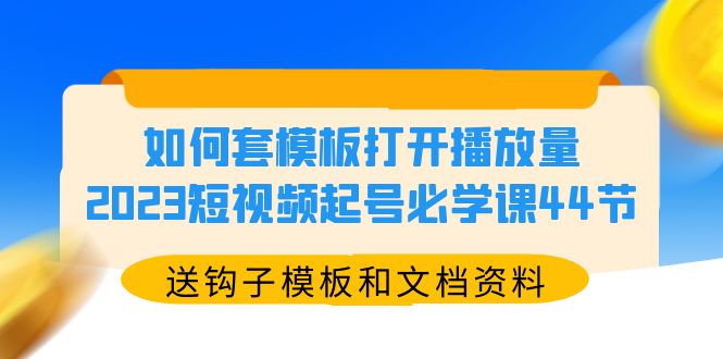 图片[1]-短视频起号必学课44节（送钩子模板和文档资料）教你如何套模板引爆播放量-暗冰资源网