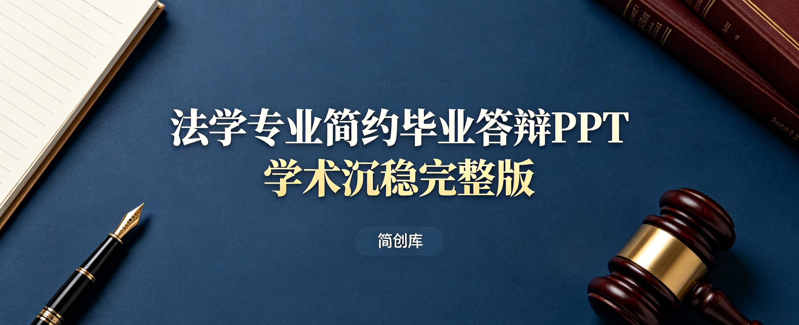 D2114法学专业简约毕业答辩PPT模板 学术沉稳完整版-简创库网