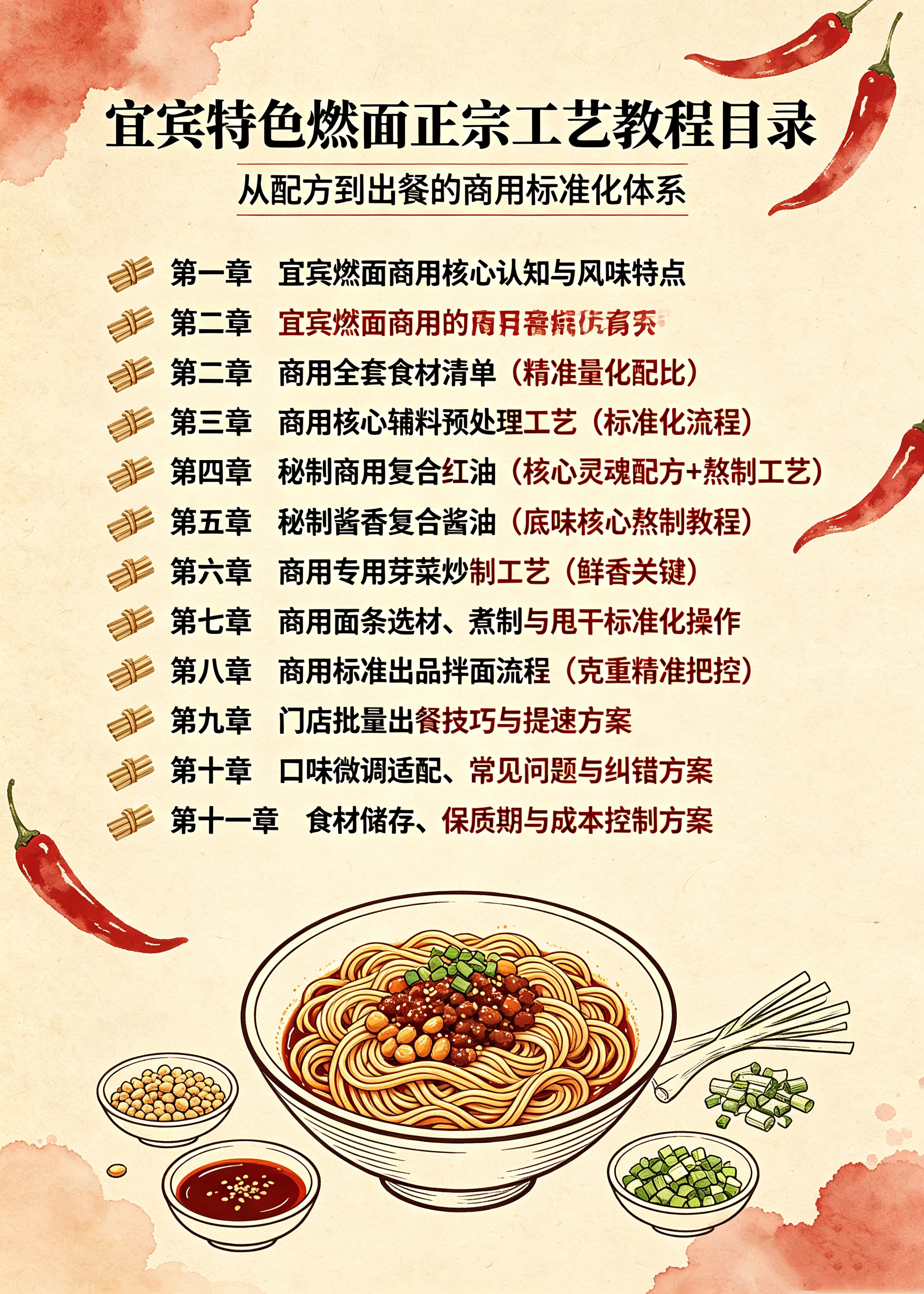 图片[2]-L25955宜宾特色燃面正宗工艺教程 秘制酱料配比揭秘-简创库网