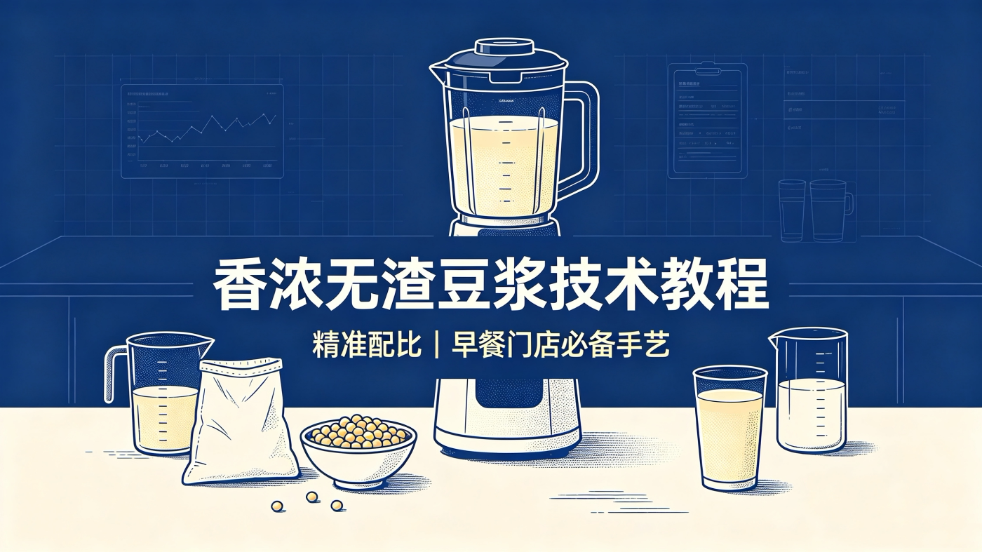 L47289香浓无渣豆浆技术教程|精准配比 早餐门店必备手艺-简创库网