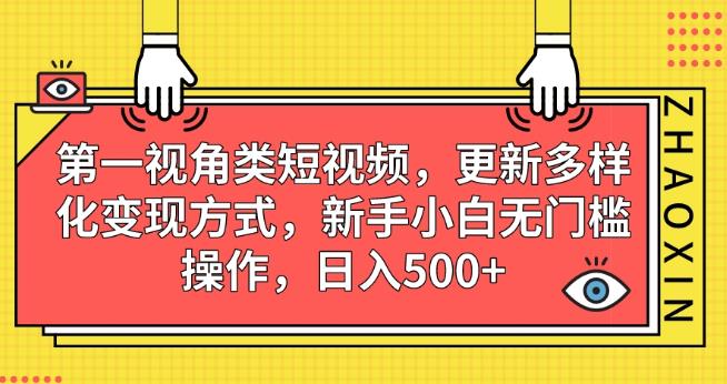 图片[1]-第一视角类短视频变现日入500+，新手小白无门槛操作-暗冰资源网