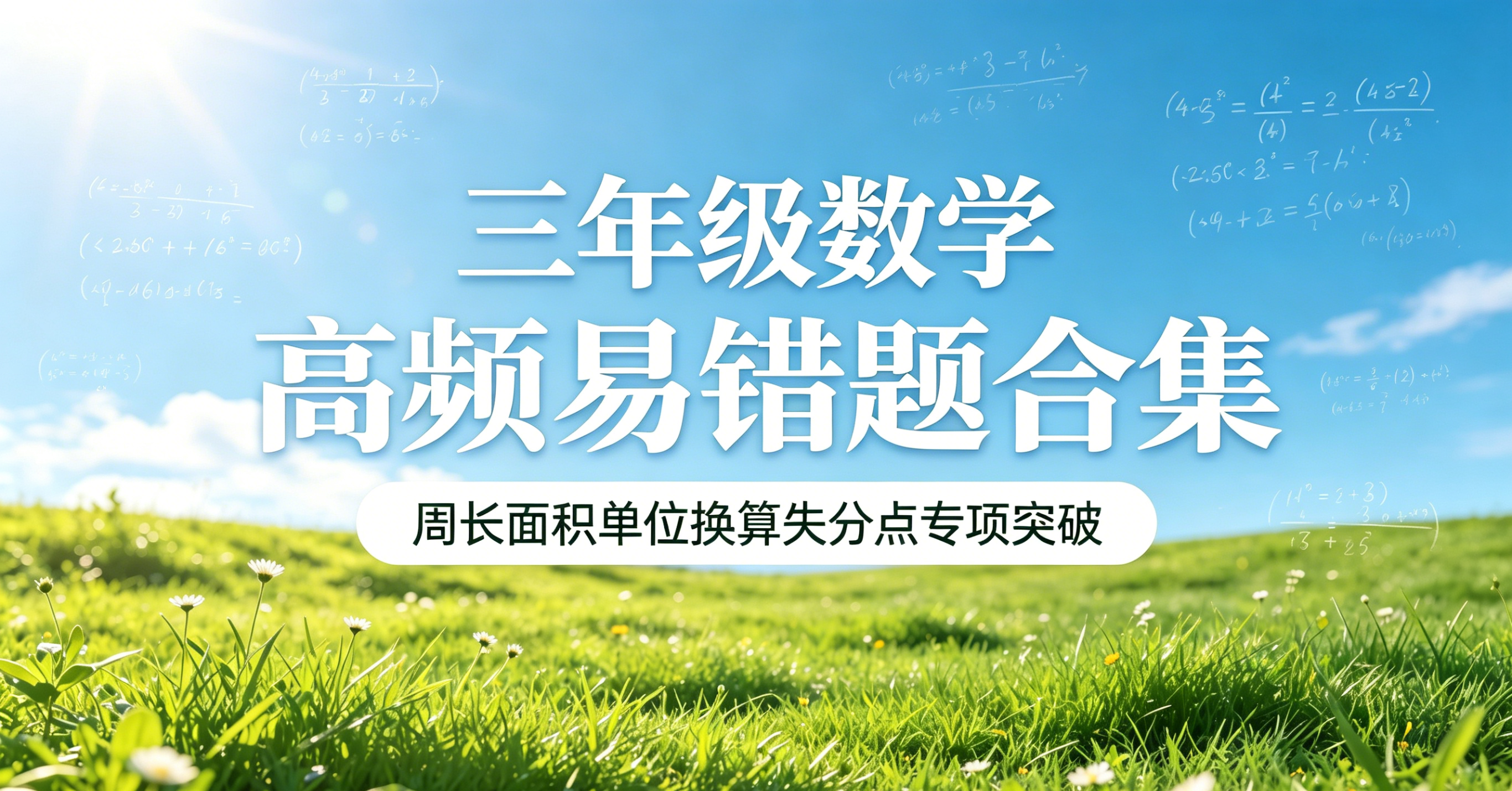 H9874三年级数学高频易错题合集 周长面积单位换算失分点专项突破-简创库网