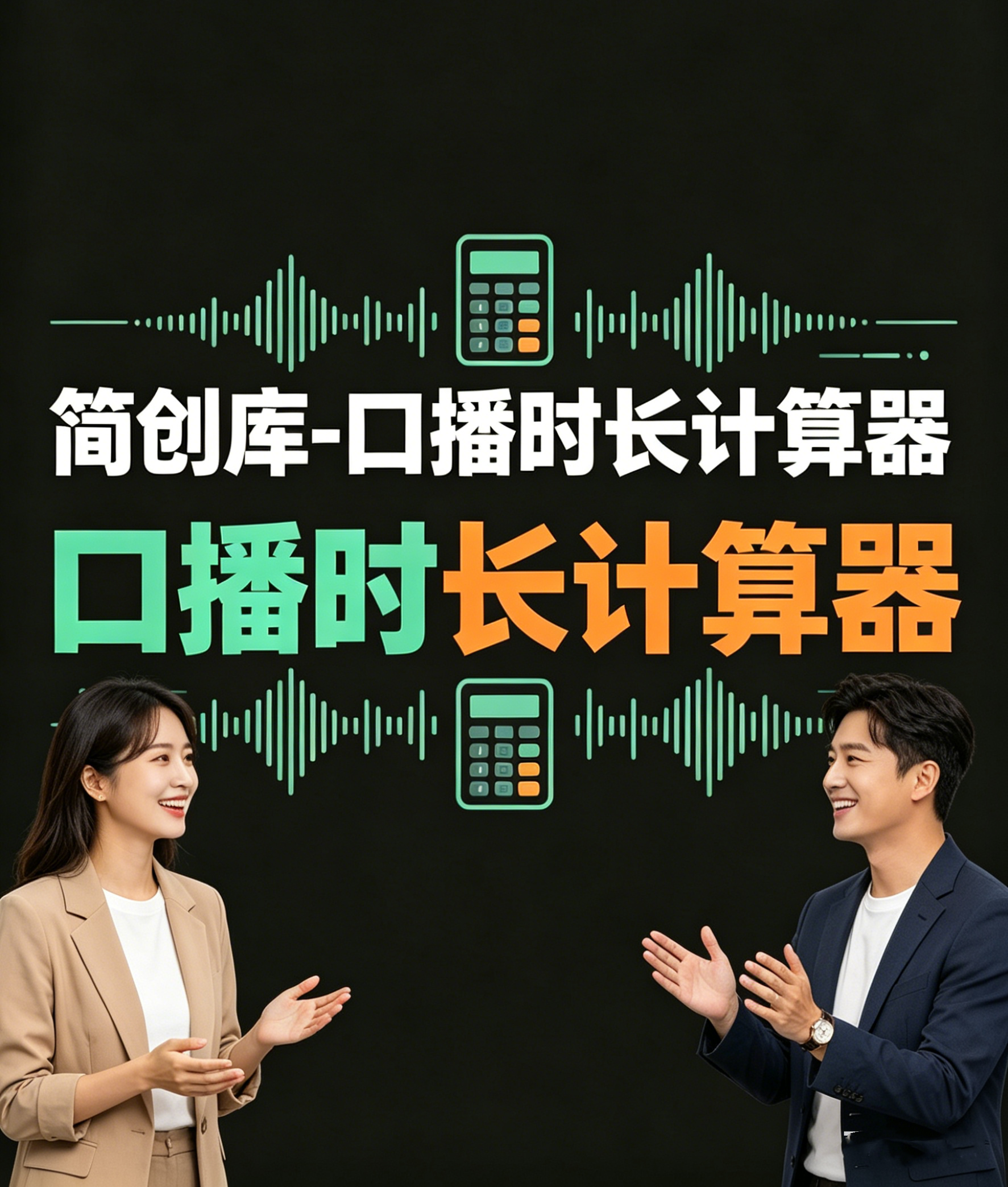 视频时长口播计算器-简创库，写好文案就知道口播需要多长时间-简创库网