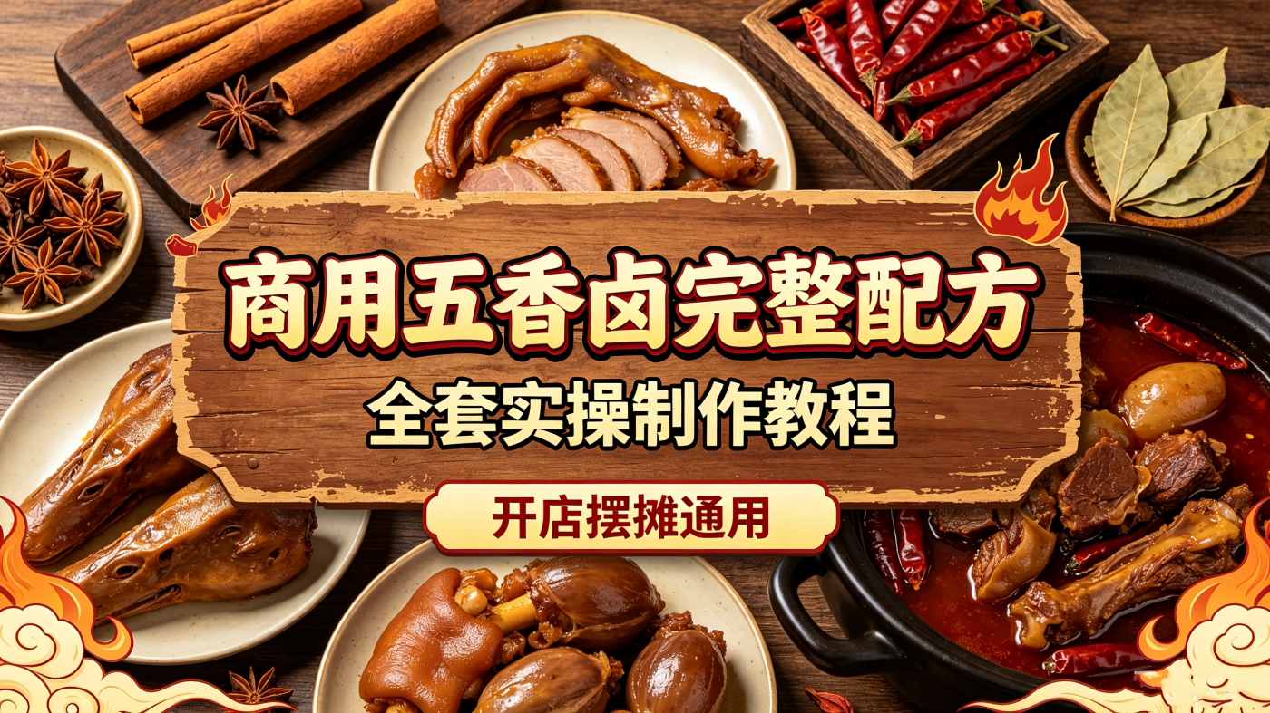 L37971商用五香卤完整配方与全套实操制作教程-开店摆摊通用-简创库网