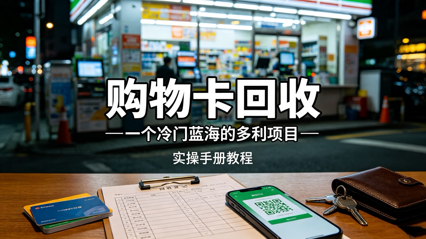 M658127购物卡回收一个冷门蓝海的多利赛道（实操手册教程）-简创库网