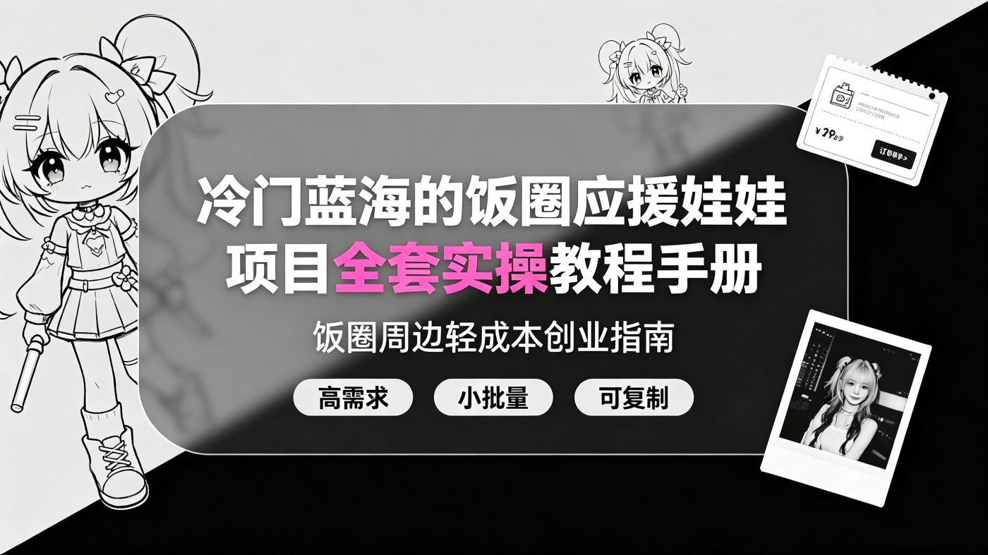 M65807冷门蓝海的饭圈玩偶娃娃项目全套实操教程手册-简创库网