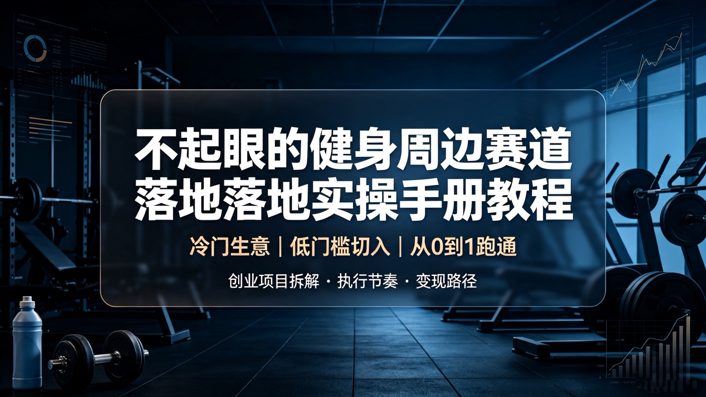M6581454不起眼的健身周边赛道落地实操手册教程（冷门生意）-简创库网