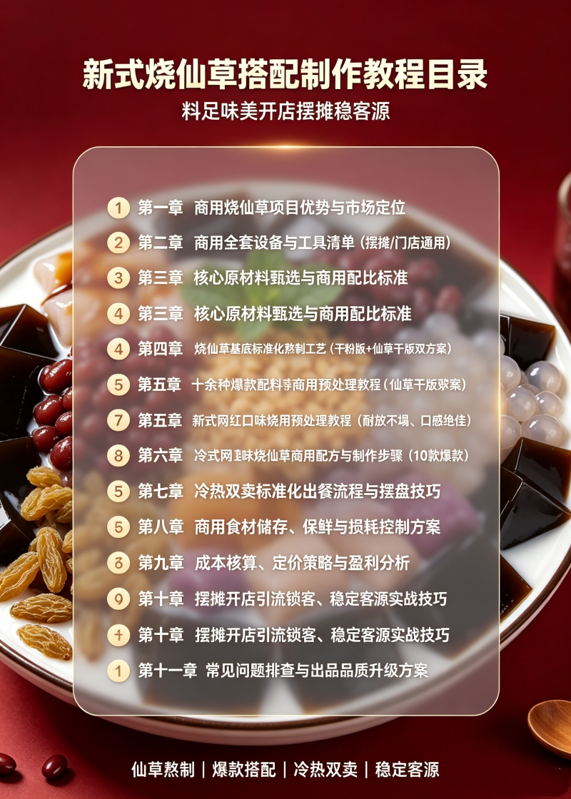图片[2]-L72664网红新式烧仙草搭配制作教程 料足味美开店摆摊稳客源-简创库网