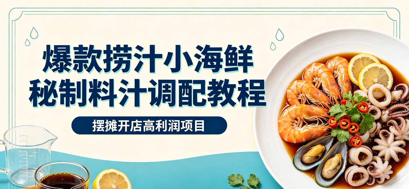L72659爆款捞汁小海鲜秘制料汁调配教程 摆摊开店高利润项目-简创库网