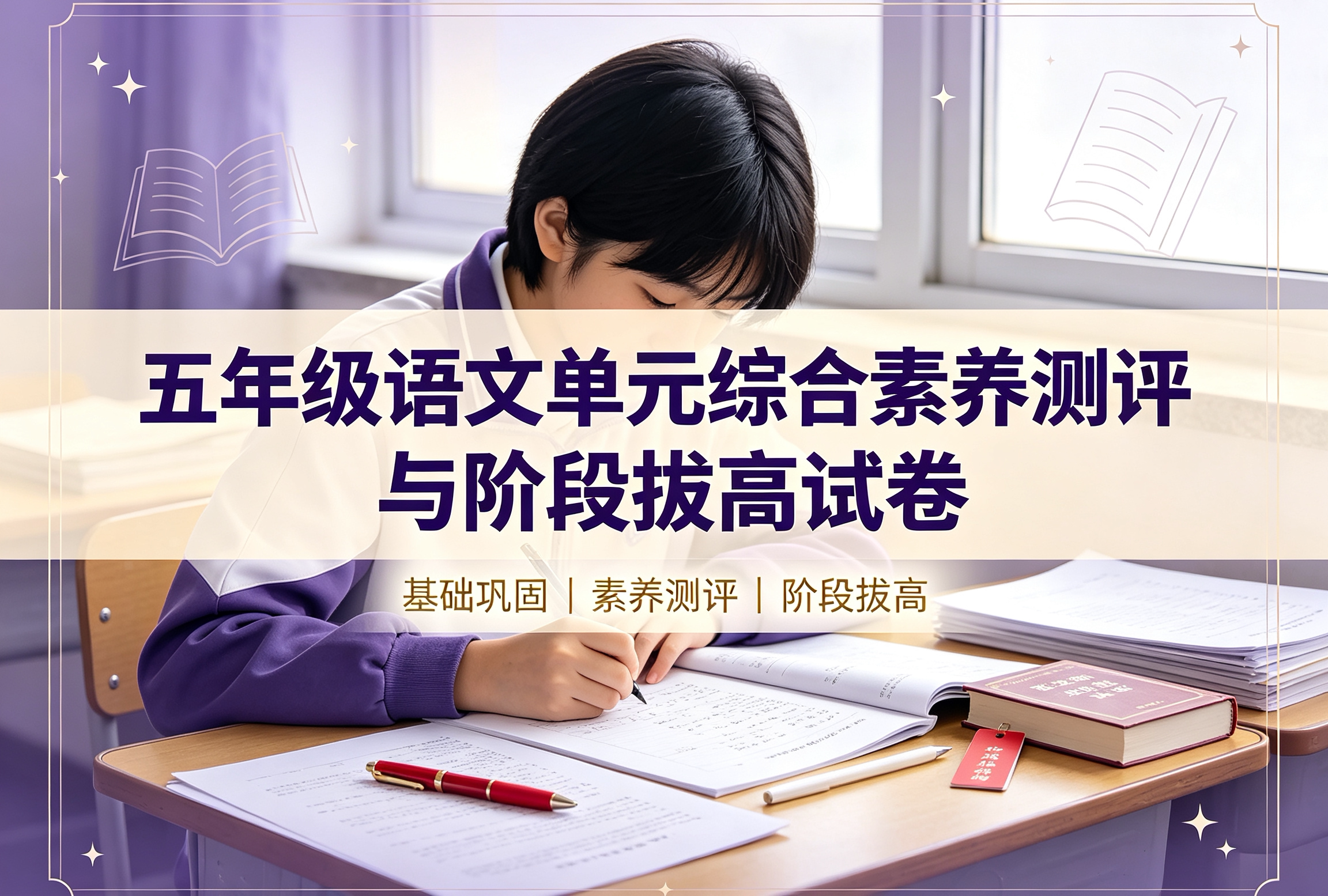 J52351五年级语文单元综合素养测评与阶段拔高试卷-简创库网