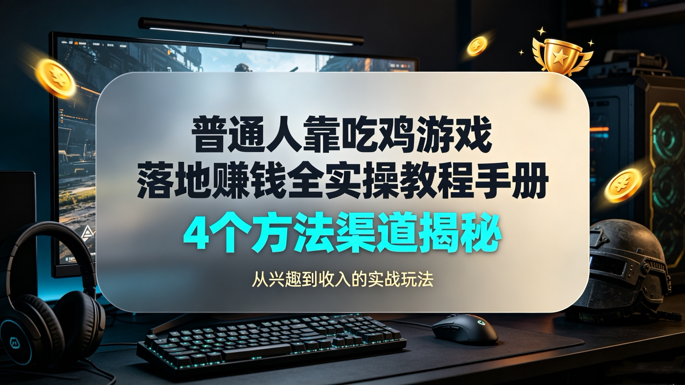 图片[1]-M658113 普通人靠吃鸡游戏落地搞米全实操教程手册【4个方法渠道揭秘】-简创库网