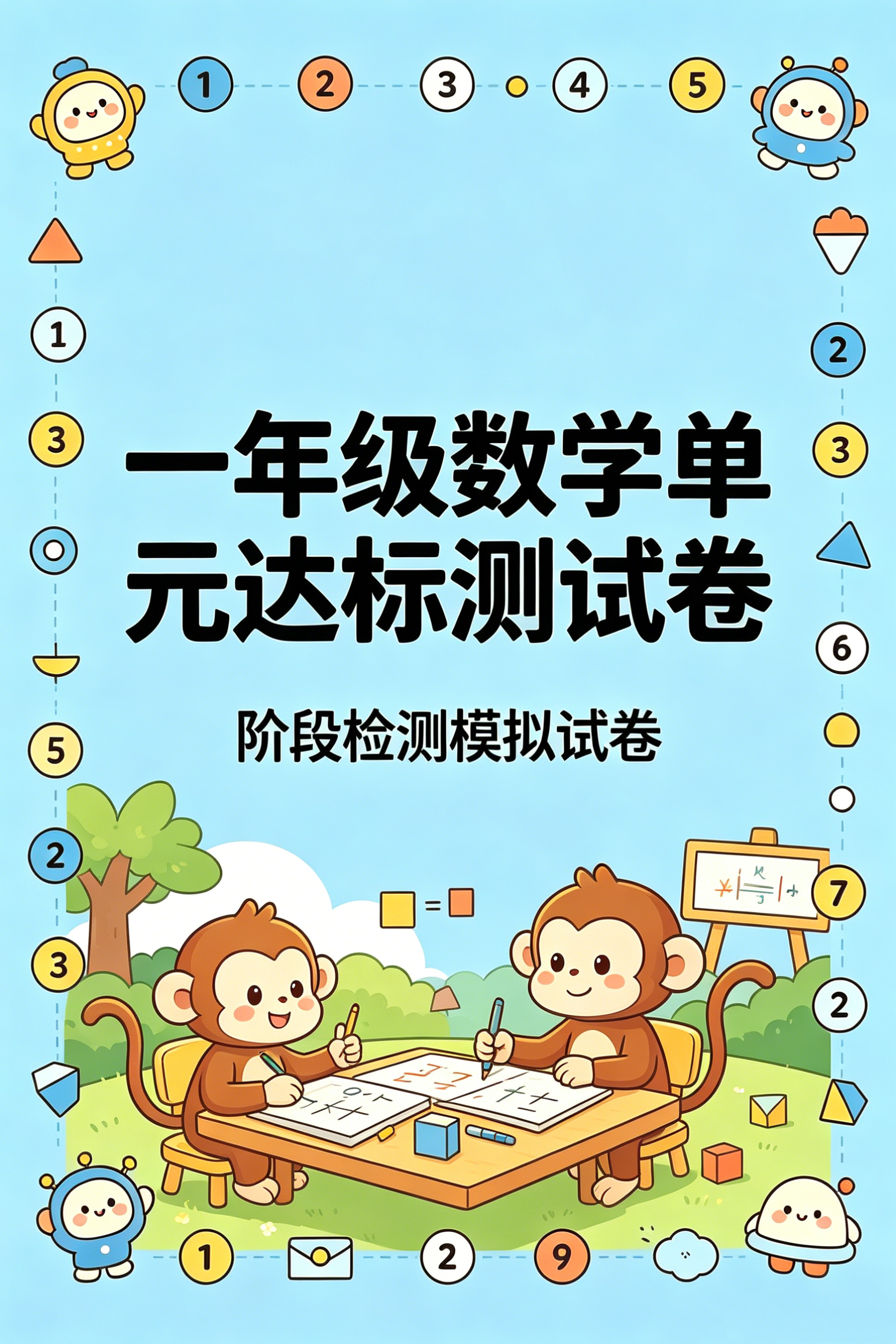 F1515一年级数学单元达标测试卷 阶段检测模拟试卷-简创库网