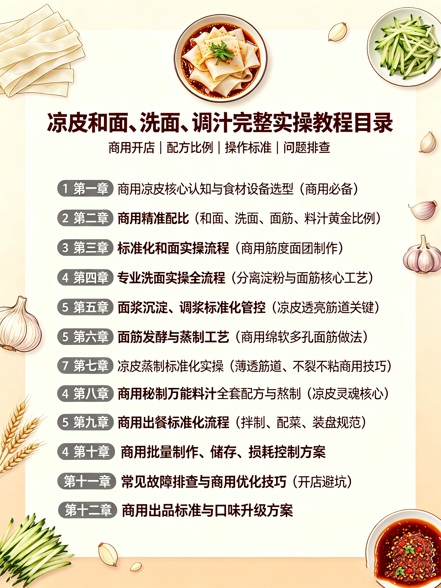 图片[2]-L25960陕西风味凉皮和面、洗面、调汁完整实操教程-简创库网