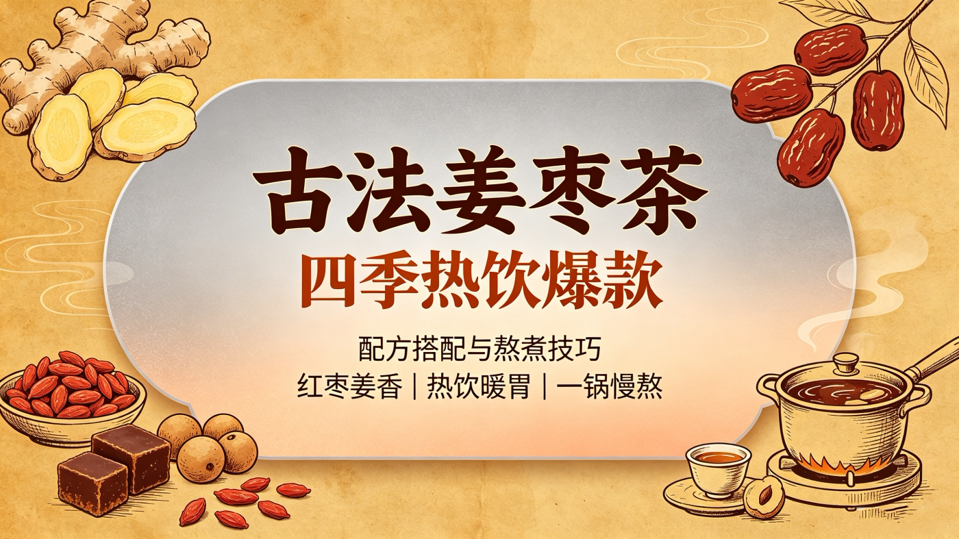 L85967古法姜枣茶｜四季热饮爆款 配方搭配与熬煮技巧-简创库网