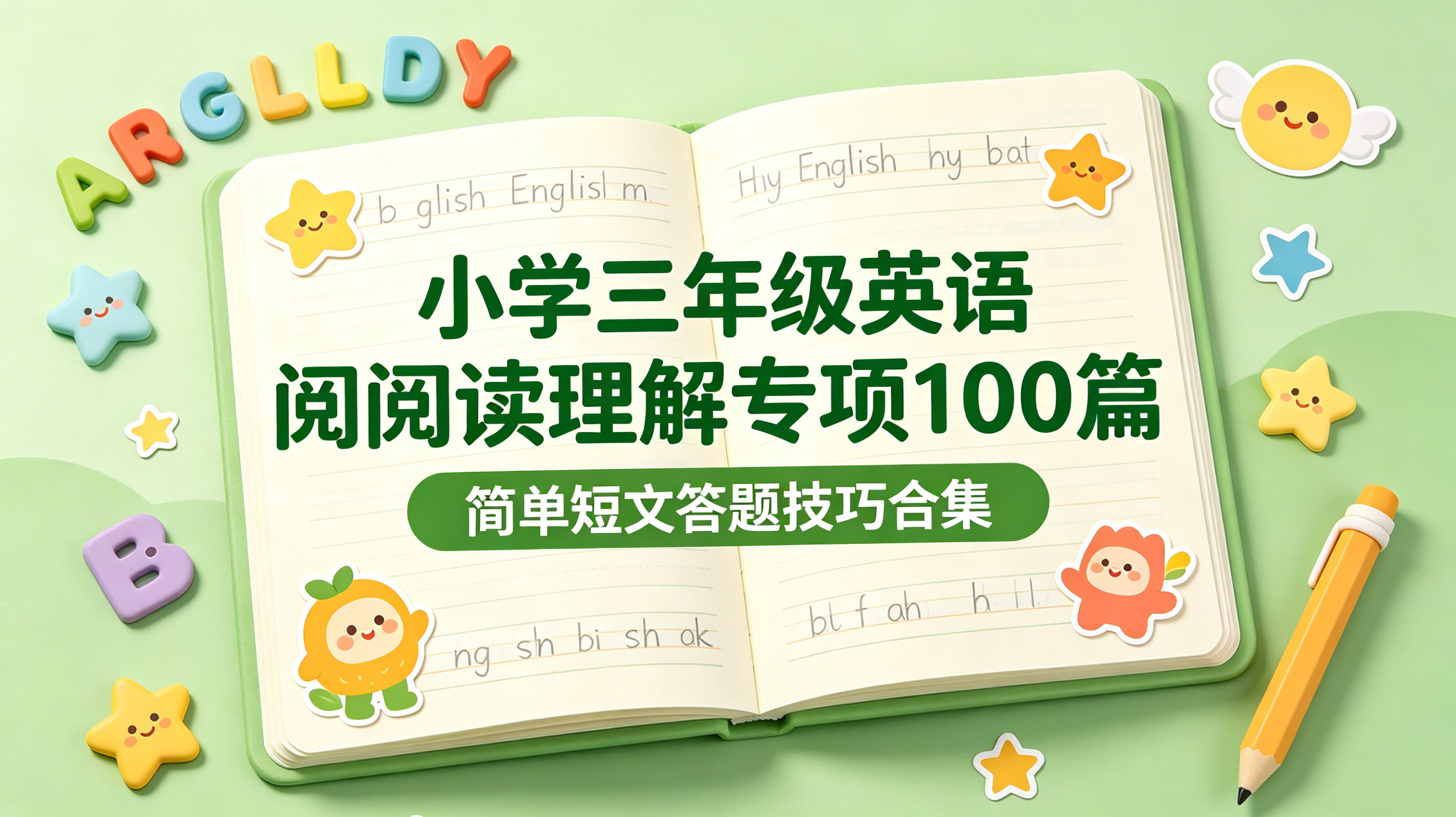H9885小学三年级英语阅读理解专项 100 篇 简单短文答题技巧合集-简创库网