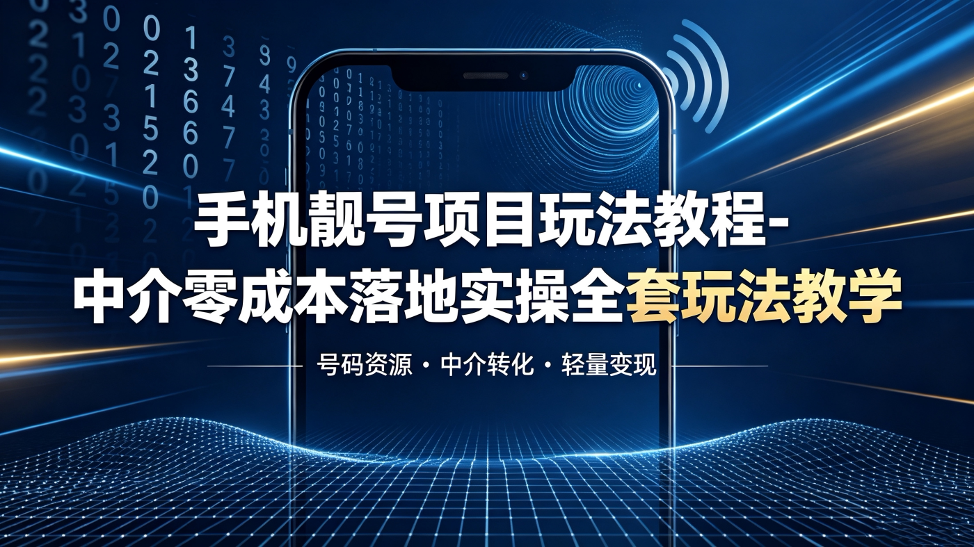 M65797手机靓号赛道玩法手册教程-中介一单1000-简创库网