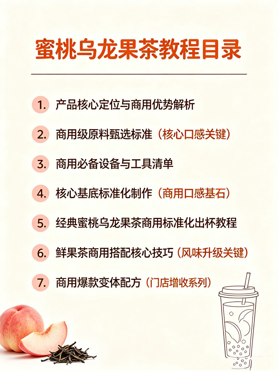 图片[2]-L85960蜜桃乌龙果茶｜鲜果茶搭配技巧 零基础也能快速学会-简创库网