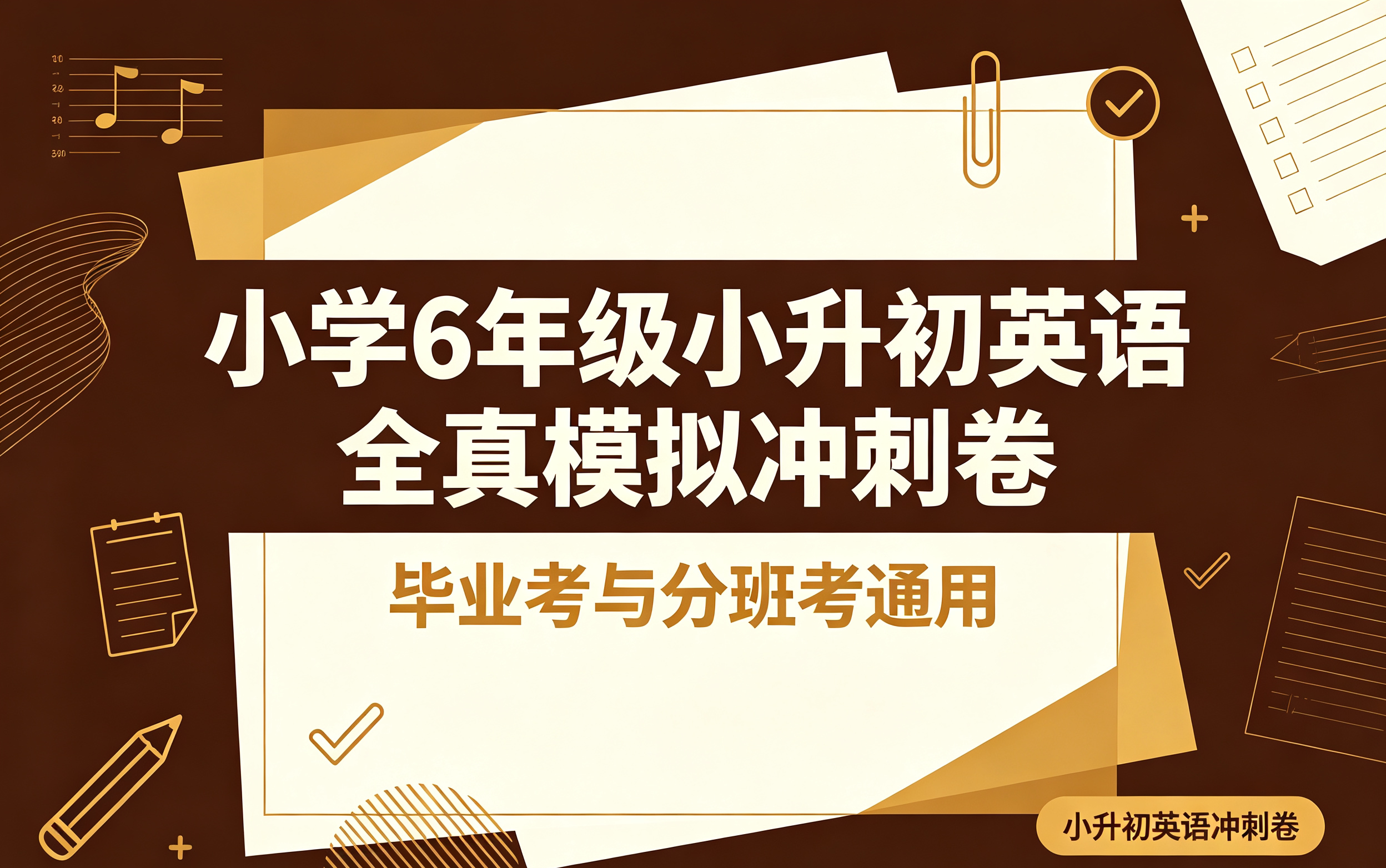 K85936小学6年级小升初英语全真模拟冲刺卷（毕业考与分班考通用）-简创库网