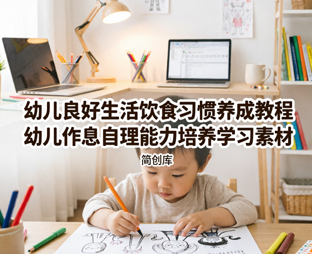 E1102幼儿良好生活饮食习惯养成教程 幼儿作息自理能力培养学习素材-简创库网