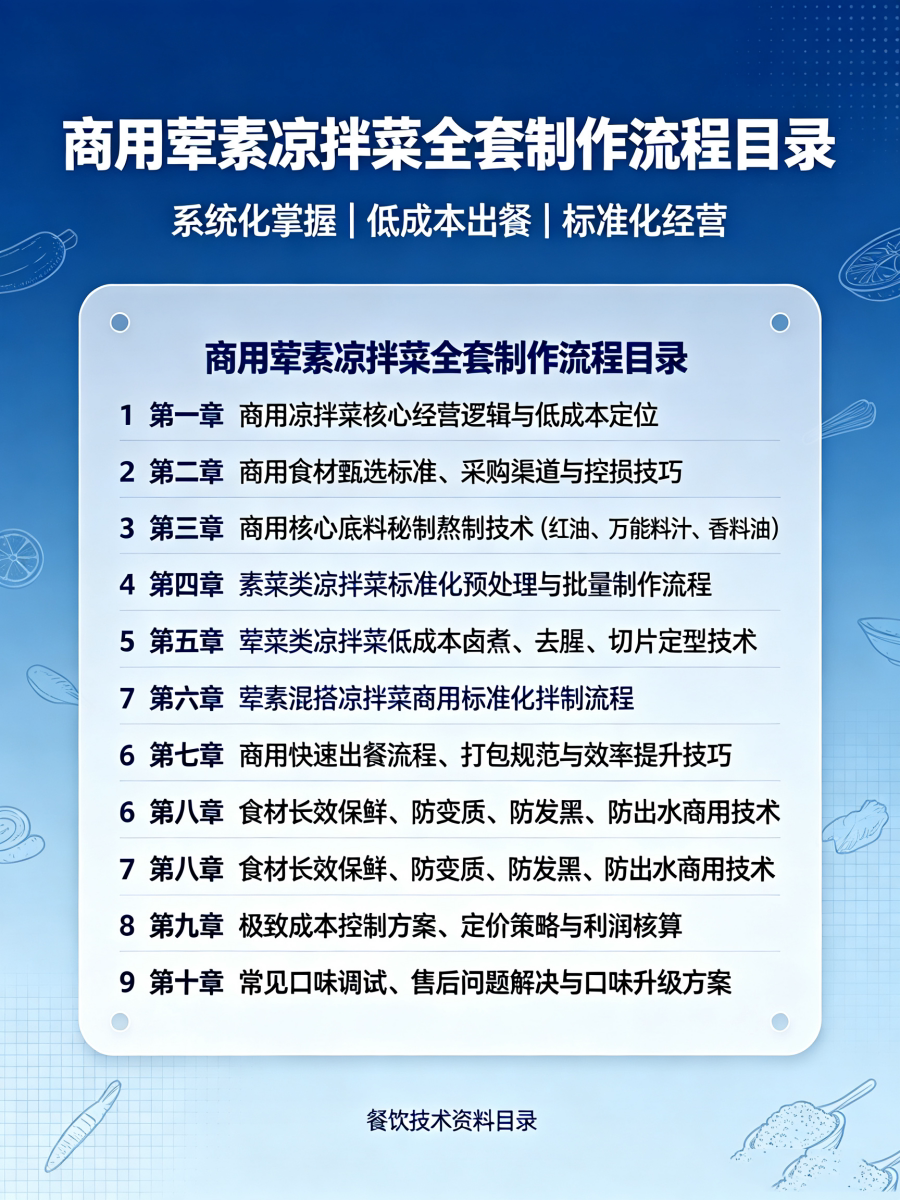 图片[2]-L37977商用荤素凉拌菜全套制作流程 低成本出餐技术详解-简创库网