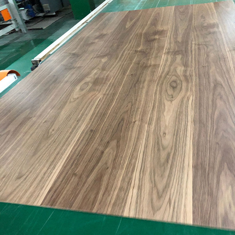 Black walnut veneer Keding board wood veneer background wall KD board paint-free natural solid wood veneer walnut