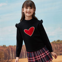 Girls cardigan 2021 autumn and winter new childrens sweater coat in the big childrens bottoming sweater 100% pure wool