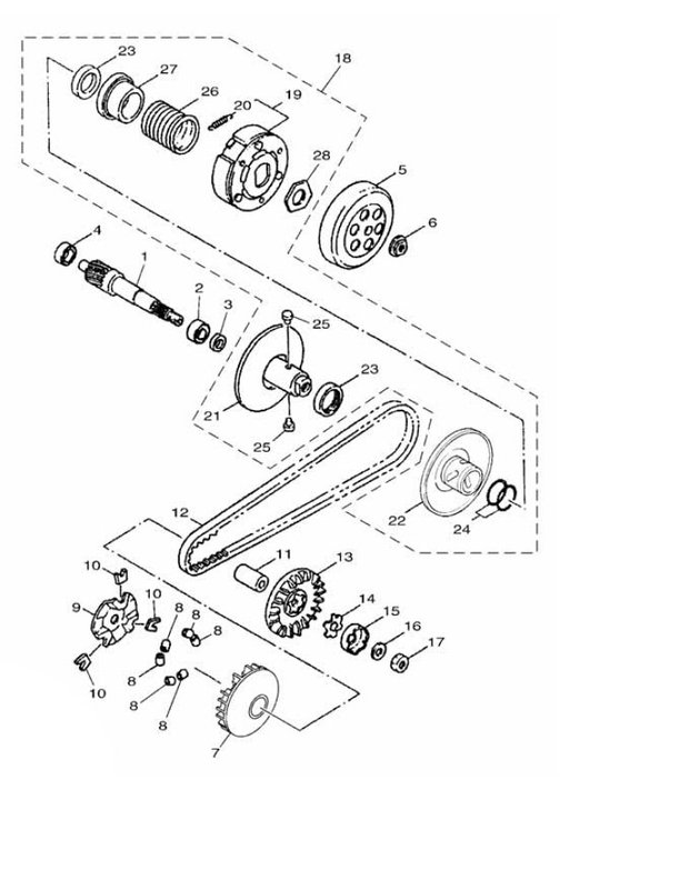 Fuxi 禧 RSZ Qiaoge JOG Li Ying 100 / nguyên bản ban đầu ổ đĩa bánh sau ổ bánh răng mang bánh răng bạc đạn