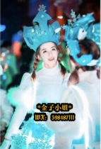 Night show ice and snow series Snow Queen parade commercial performance park interactive costume customization Christmas safe New Years Day