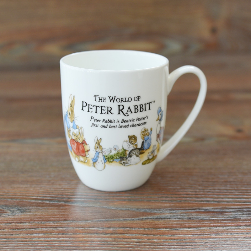 Exported to the Uk Rabbit Series Mug Coffee Cup Coffee Spoon European Style Ceramic Water Cup with Lid