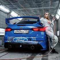15-18 Ford new Focus sedan modification big tail spasti with V5 domineering punch installation