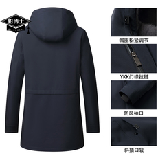 Меховая одежда 貂博士尼克服男整貂水貂连帽中长派克服大衣皮草厚皮毛一体外套冬