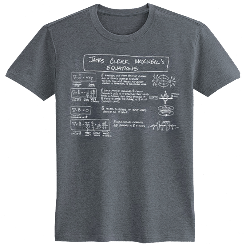 麦克斯韦方程组Maxwell's equations数学物理法拉第公式电磁荷T恤