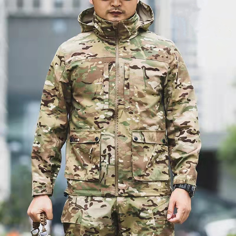Ruling Guan Watchers Tactical Wind Clothes American Style High-end Camouflan Submachine Clothes Men's Spring Autumn Season Coats Outdoor Clothes