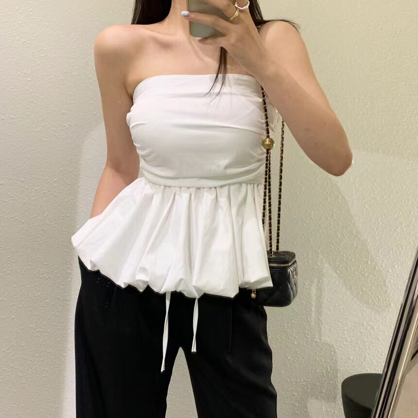 韩版夏季抹胸设计感小众无肩裹胸内搭外穿短款背心上衣,让你成为街头最靓的仔!👗 -抹胸-淘宝好物网