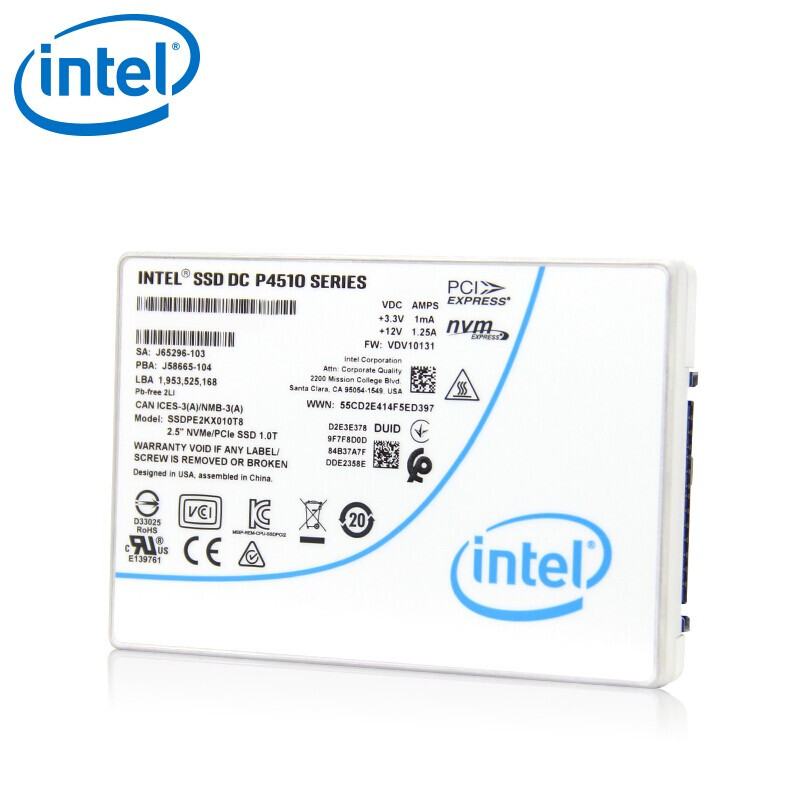 Intel Intel P4510 4TB U 2 NVME Protocol 3D TLC Particle Data Center Enterprise