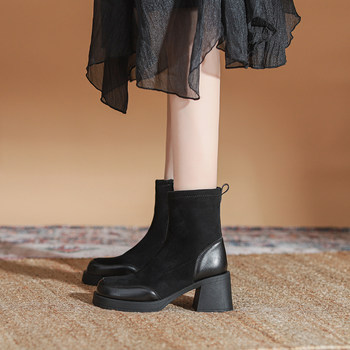 Small ankle boots, stylish and slim short boots, sheepskin~