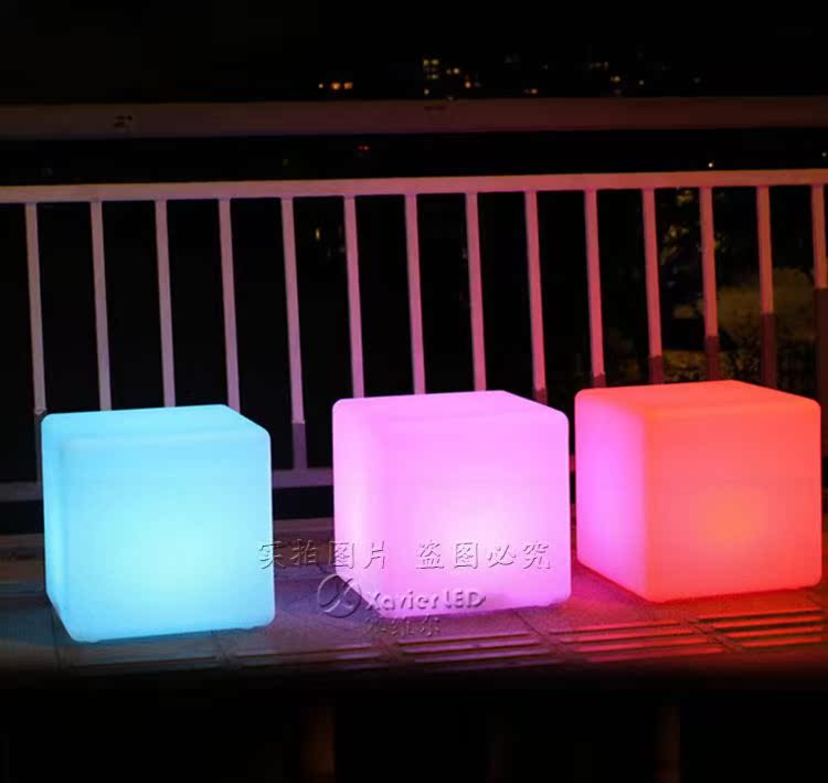 LED ánh sáng phân thanh vuông Đồ nội thất KTV bàn cà phê khối lập phương thanh phân phân ánh sáng trực tiếp vuông - Giải trí / Bar / KTV